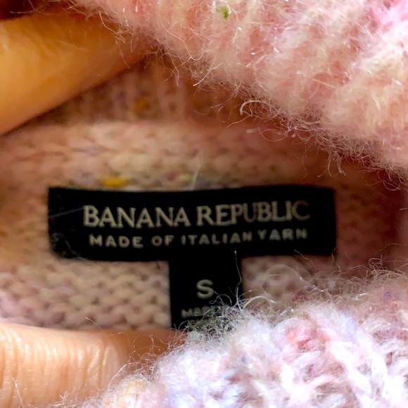 Banana Republic Speckled Fluff Turtleneck Sweater, pink - Picture 7 of 8